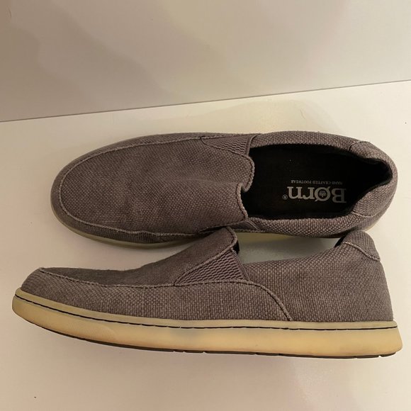 Born Gray Slip On Canvas Shoes Loafers Casual H58142 Men\'s size 9 1/2 M main image 5